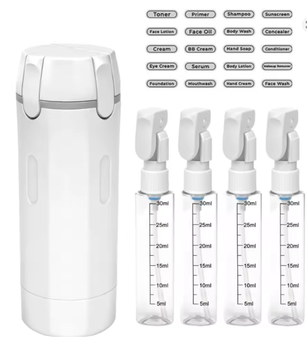 Dispensador Portátil 4 en 1 Sin Fugas, Ligero